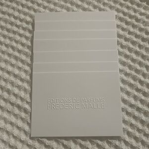 Frederic Malle 7-Small Luxury White Blank Paper Note Cards W/Logo / Authentic